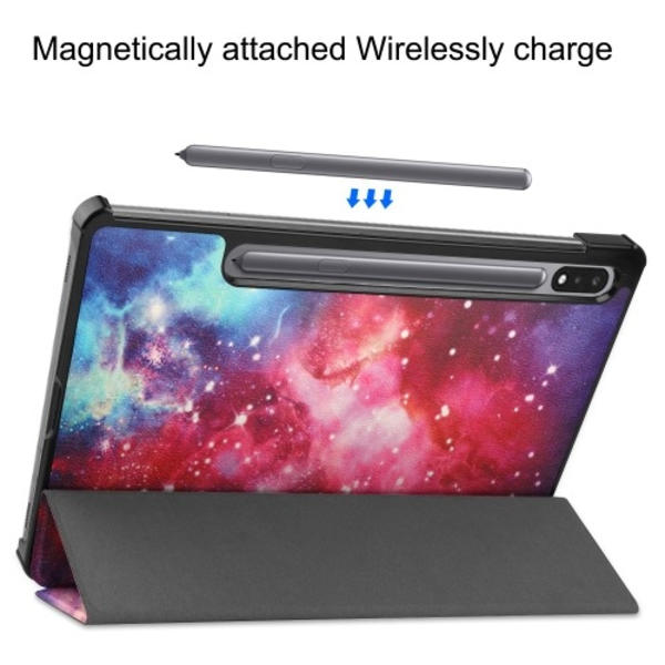 Trifoldet stativ Smart Taske til Samsung Galaxy Tab S10+ (S10 Plus) Multicolor