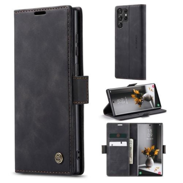 CASEME Retro Pung Taske til Samsung Galaxy S23 Ultra - Sort Black