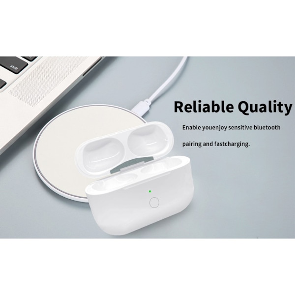 Til AirPods Pro 2 / Pro opladningsetui Indbygget 680mAh batteri trådløs opladning White