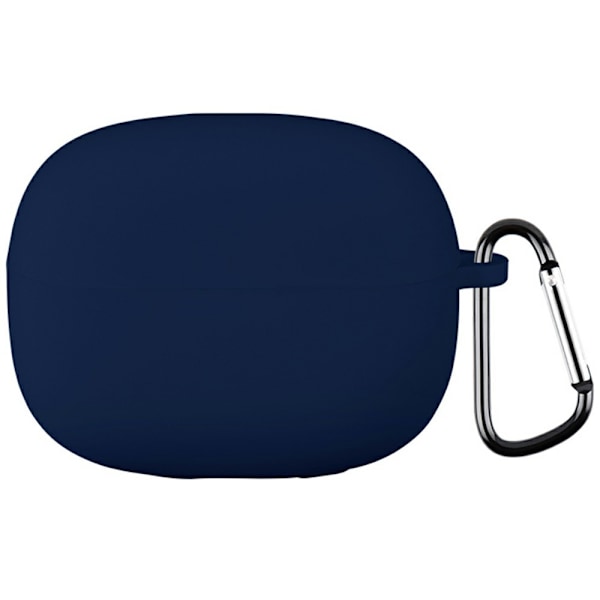 Til Xiaomi Redmi Buds 6 Pro Silikondeksel – Beskyttelsesetui med karabinkrok Dark blue
