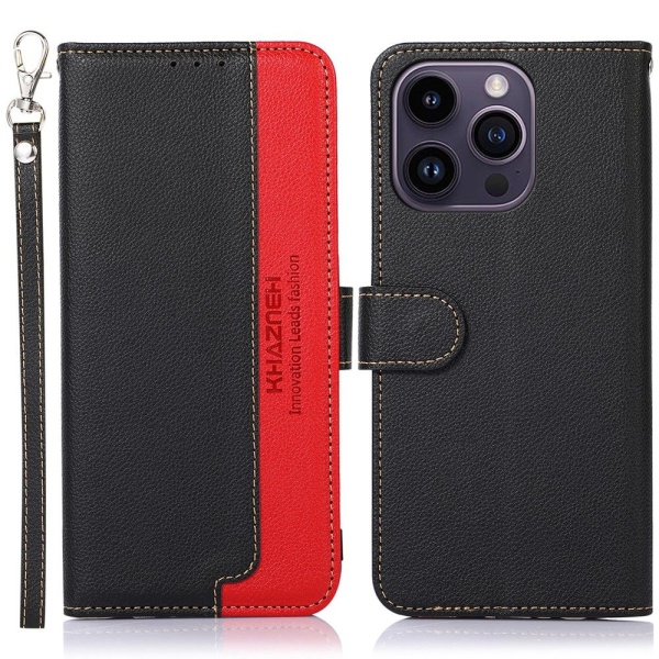KHAZNEH puhelimen kansi iPhone 15 Pro Max - musta/punainen Black