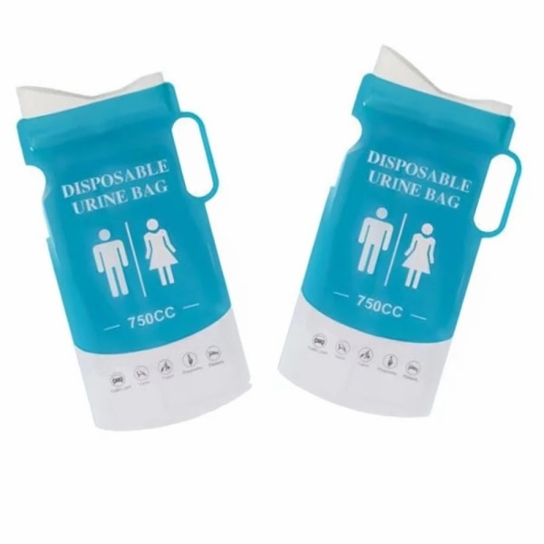 4 stk 750ml biltisse nødurinpose Engangs Campingstrømpe Blue