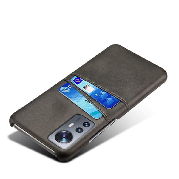 Xiaomi 12 KSQ PU-Lærbelagt Hard Case Black