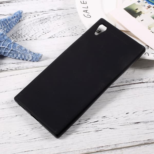 Sony Xperia XA1 Slim Matt TPU Cover - Sort Black