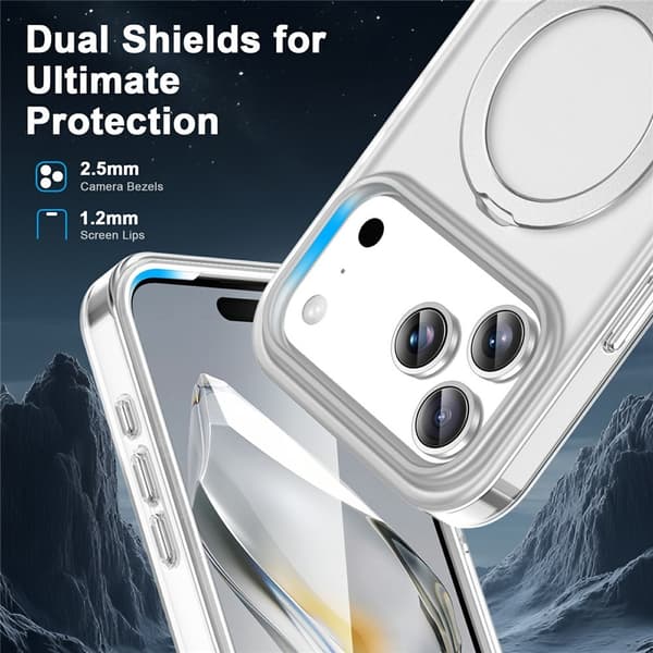Puhelinkotelo näytönsuojalla iPhone 18 Pro Max / 17 Pro Max puhelimille Transparent