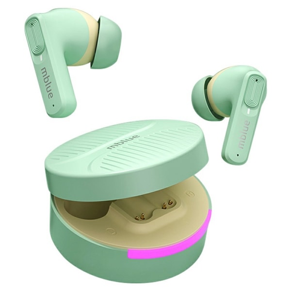 MBLUE AR03pro ANC Noise Cancellation Bluetooth 5.3 Earbuds Low Latency Gaming Hörlurar - Mint Grön