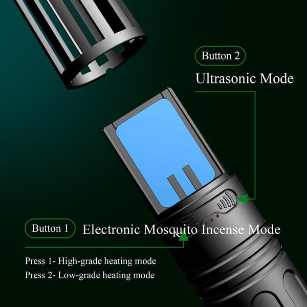 Anti Mygg Mosquito Repeller Killer Elektronisk batteridriven Svart