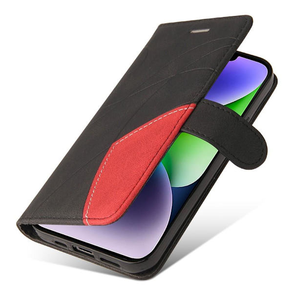 Til iPhone 15 Plus KT Series-1 Dobbeltfarvet etui Black