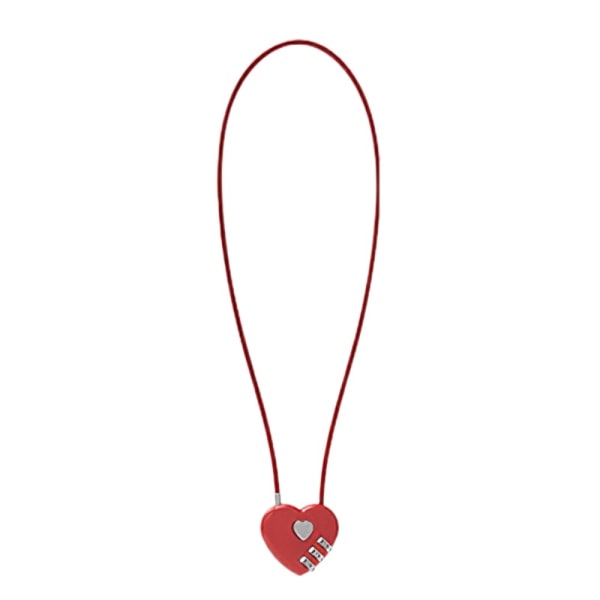 Sydän 40 cm yhdistelmälukko Riippulukko Säilytyskaappi koodilukk Red