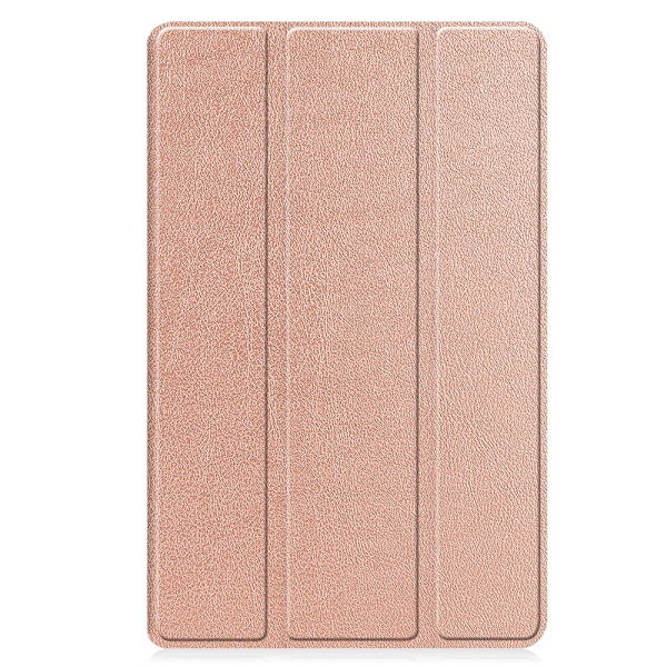 Trefoldet Stativdeksel for Lenovo Tab M9 Pink gold