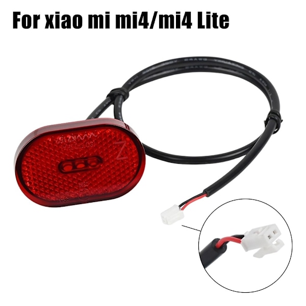 Baglygte LED - lampe til Xiaomi 4 / 4 Lite Scooter Red