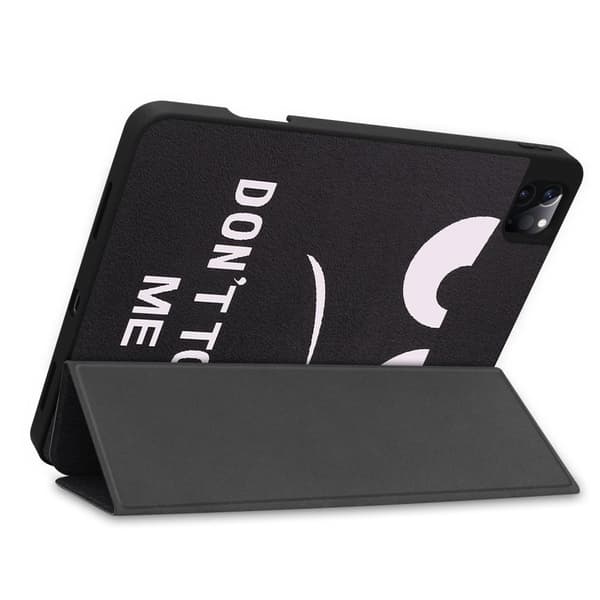 For iPad Pro 11 2021 Tri - fold Stand Tablet Suojakuori Kansi - Don't Touch Black