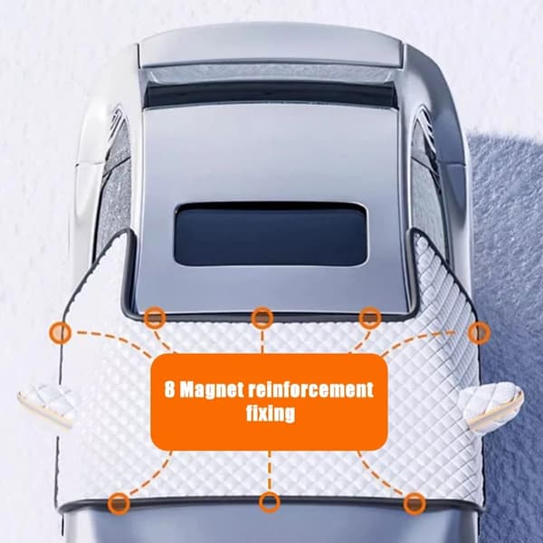 Car Protection Windscreen Magnetic Ice Snow Car Protector Shield Frost Guard: M Black XXL