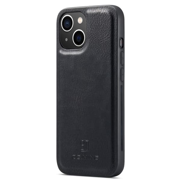 DG.MING iPhone 15:lle Irrotettava 2 - in - 1 - lompakkokuori Black