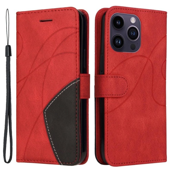 Til iPhone 15 Pro Max KT Series-1 Dobbeltfarvet etui Red