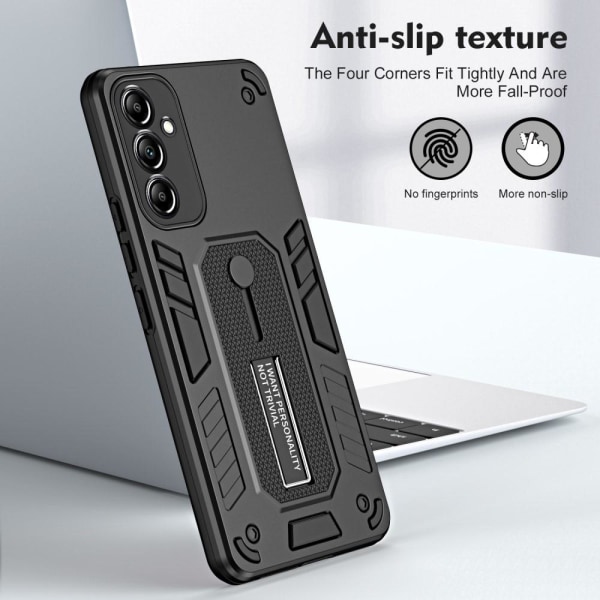 Til Samsung Galaxy A54 5G Kickstand Hybrid-etui Dobbeltlagsbeskyttelse Black
