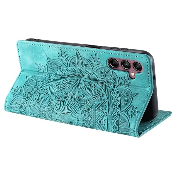 Til Samsung Galaxy S25 tegnebogscover Cover Shell Mandala Blomstermønster Green