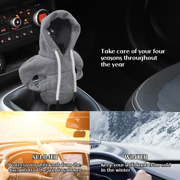 Bil Hoodie Skydd Design Dekoration Växelspak - Grå grå