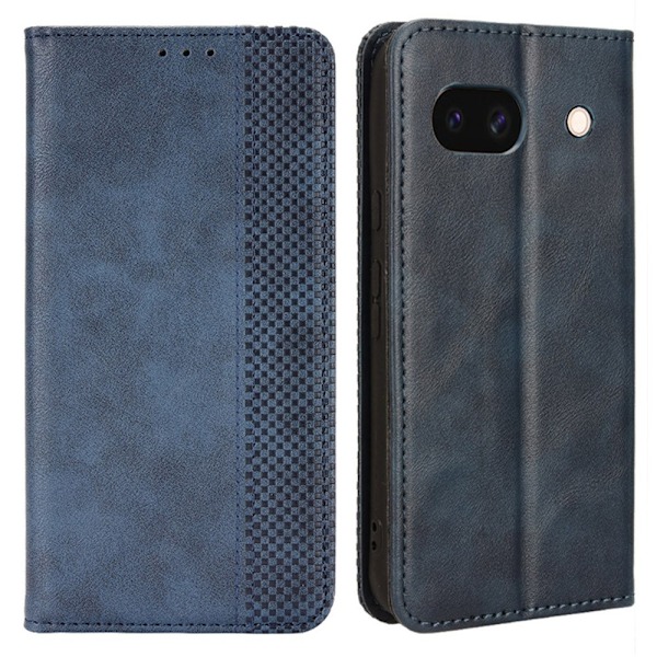 Til Google Pixel 8a Stand Phone Case Fuld Protection Pung Cover Blue