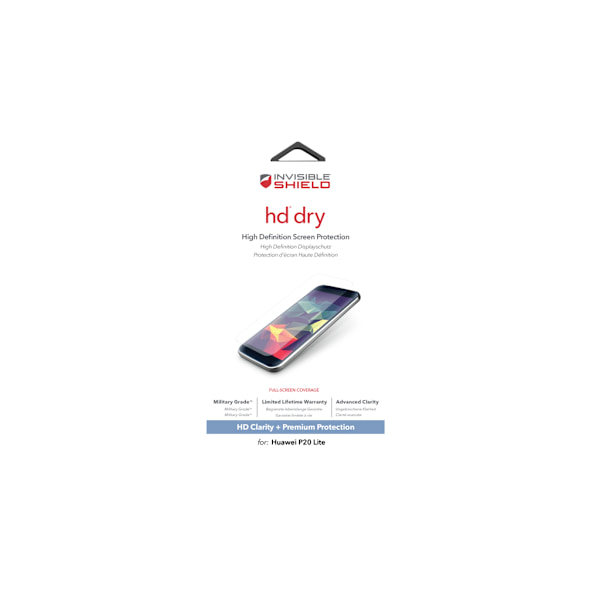 ZAGG InvisibleShield HD Dry för Huawei P20 Lite Transparent