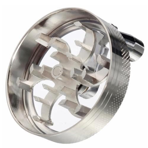 4 lagers Kvarn Tobak Örter Kryddor Kross Manuell Handvev 55 mm Silver