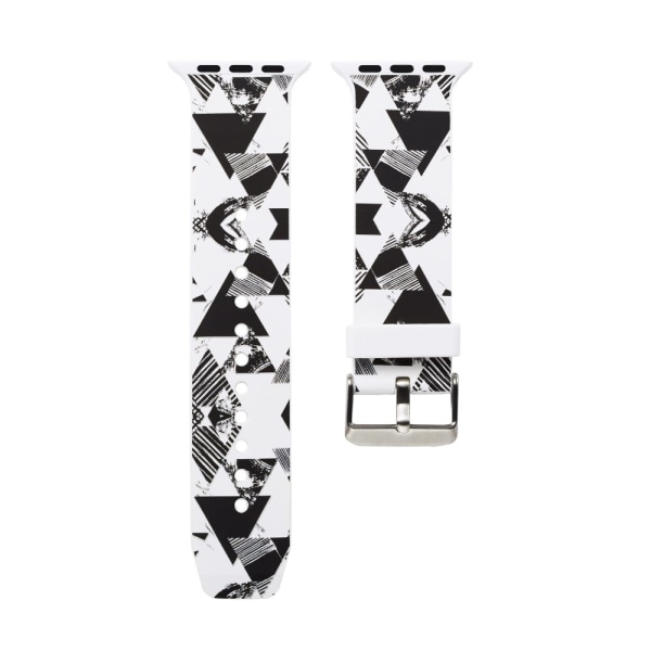 Silicone klockrem för Apple Watch 4 40mm, 3/2/1 38mm - Triangle Pattern multifärg