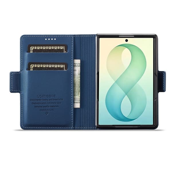 LC.IMEEKE Telefonplånboksfodral med stöd till Samsung Galaxy Z Fold8 Blå