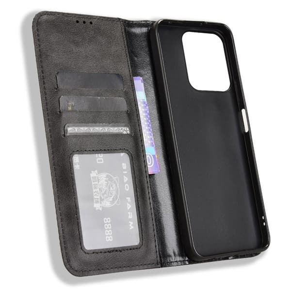 Til Honor 200 Smart 5G Stand Phone Case Fuld Protection Pung Cover - Sort Black
