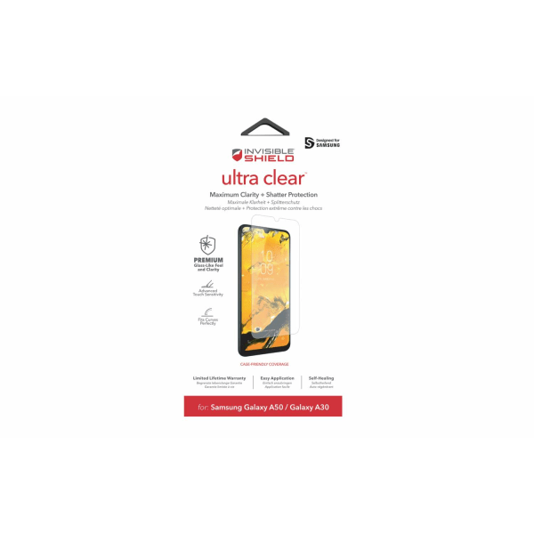 ZAGG invisibleshield Ultra kirkas näyttö Samsung Galaxy A70 Transparent