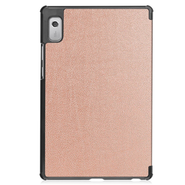 Trefoldet Stativdeksel for Lenovo Tab M9 Pink gold