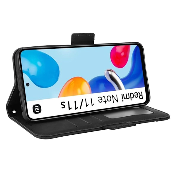 Til Xiaomi Redmi Note 11 Flip Case Pung Cover Black