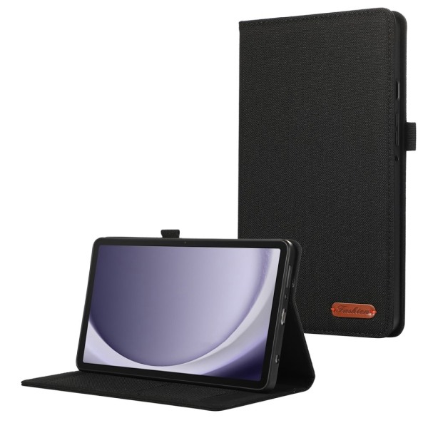 Samsung Galaxy Tab A9 Tabletetui Dækstofstruktur - Sort Black