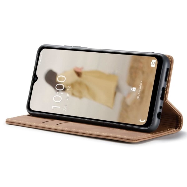 CASEME Retro Lompakkokotelo Samsung Galaxy A14 - Ruskea Brown