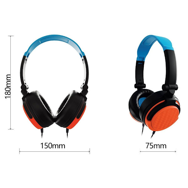 Til PS5 Nintendo Switch OLED XBOX PC Gaming Headset Kablede Hovedtelefoner med Mikrofon Black