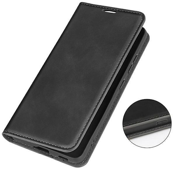 Til Samsung Galaxy S25 5G Skin-touch Feeling Magnetisk telefonetui Black