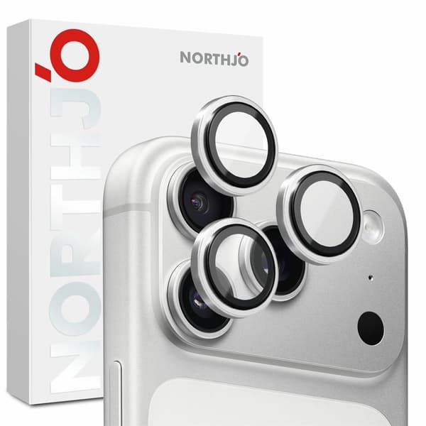 NORTHJO Kameralinsskydd till iPhone 18 Pro / 18 Pro Max Silver