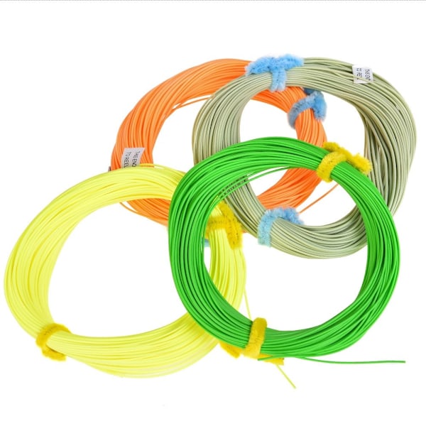 LEO 30m / 100ft Vektfrem Flyfiskesnøre Nylonkjerne Fly Line - WF-4F Green