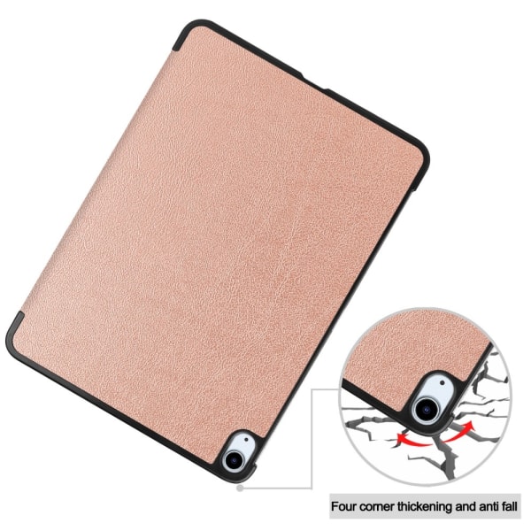 Etui for iPad Air 11 (2024) - Tri-fold Stativ Tablettdeksel - Roségull Pink gold