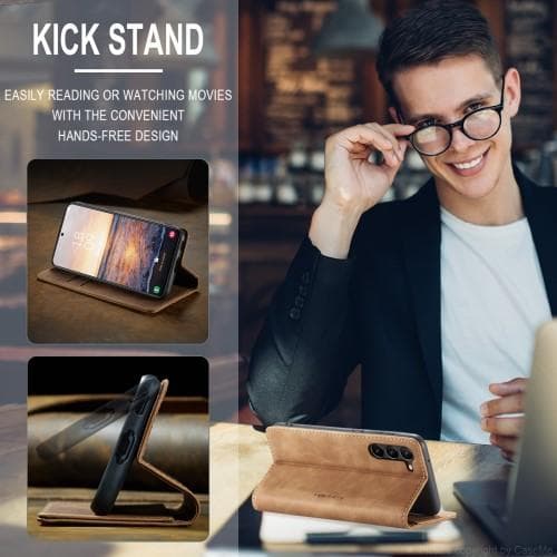 CASEME Retro Pung Taske til Samsung Galaxy S23 - Brun Brown