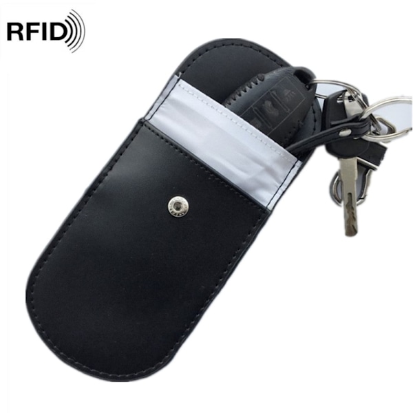 Car key Signal blocking bag Anti-theft RFID blocking Svart