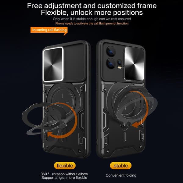 Til Motorola Edge 30 Fusion 5G Telefonbeskyttelse Shell Kamera Cover ring Black