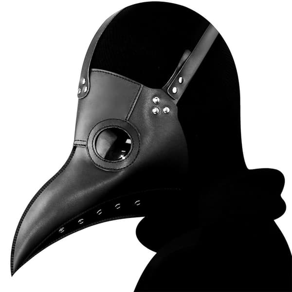 Maske Maskerade Halloween Pestdoktor Langneset Fuglenebbmaske Steampunk Black
