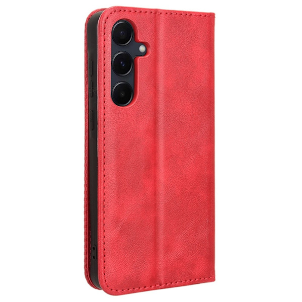 Lompakkoteline Käännettävä puhelinkotelo Samsung Galaxy A35 Red