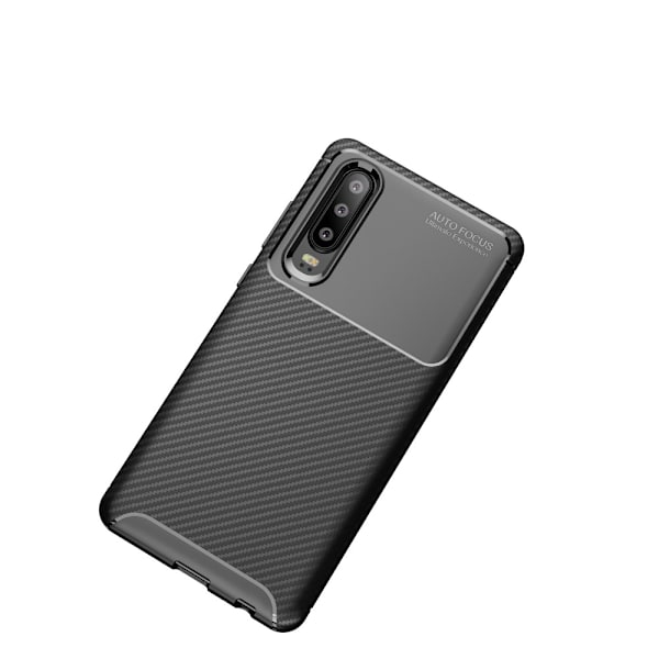 Carbon Fiber Texture Brushed TPU Shell Huawei P30 - Black Black