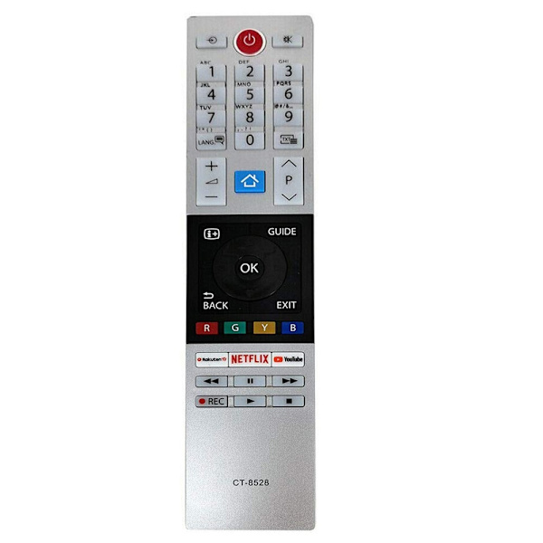 TV fjärrkontroll Ersättning för CT-8528 För TOSHIBA TV Silver