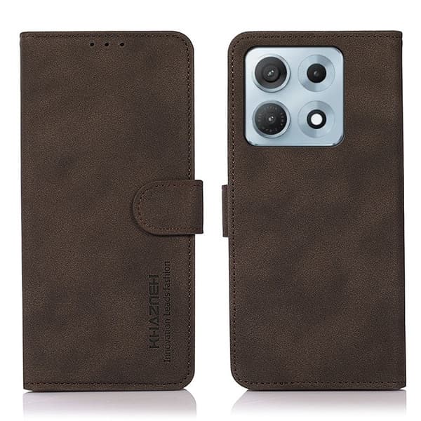 KHAZNEH Telefonpungcover med støtteben til Motorola Edge 70 Max 5G Brown