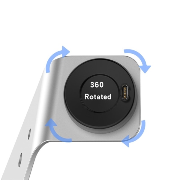 Til Garmin Venu 3 Venu 3S Vivoactiv 5 oplader opladningsdock Silver