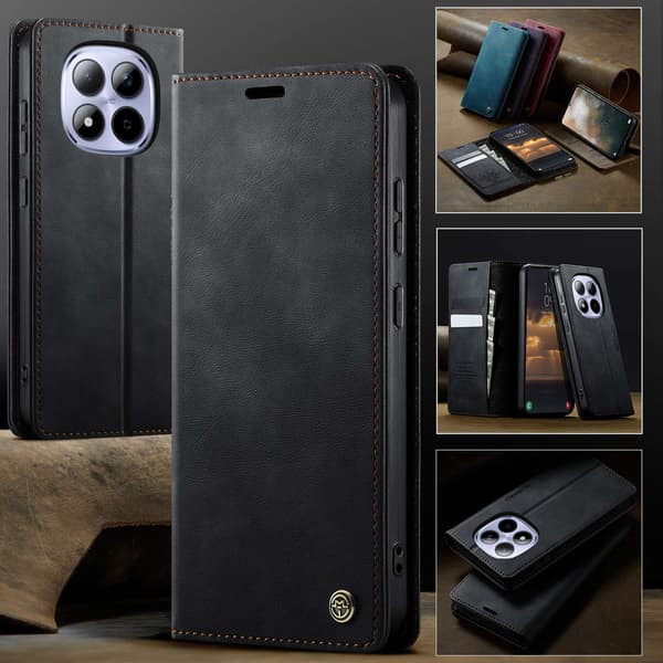 CASEME Retro Lompakkokotelo Xiaomi Redmi Note 15 Pro 5G Black