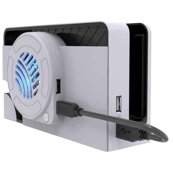 Kompatibel med Nintendo Switch OLED Dock Kylfläkt Back Cover Cooler Svart