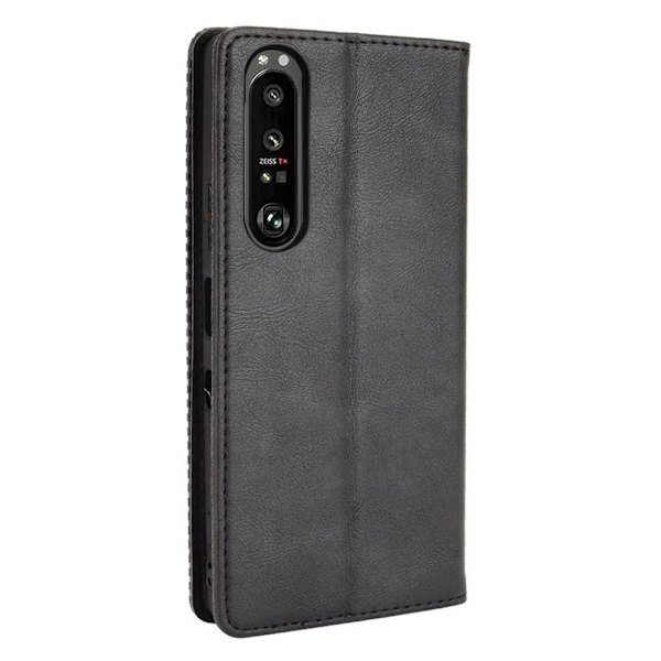 Lompakon matkapuhelimen suojus Sony Xperia 1 III -puhelimelle Black